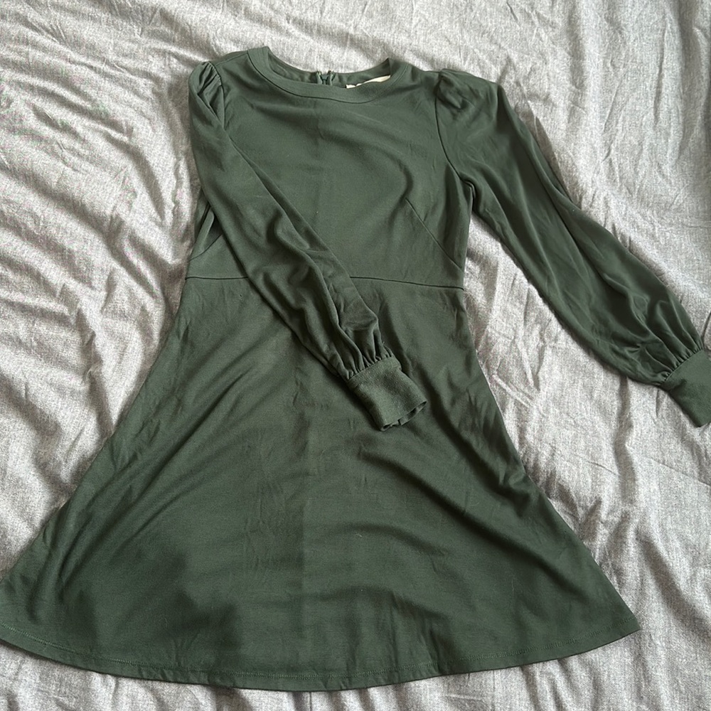 Loft Army Green straight A dress